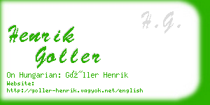 henrik goller business card